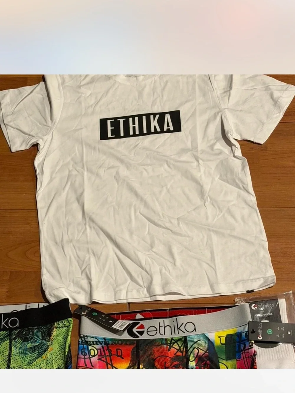 ethika Kids Mixed Color Graphic Boxer Shorts and Tees Pack large and small boys